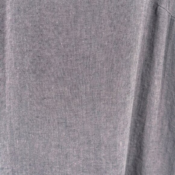 Flax Womens Eggplant 100% Linen Relaxed Scoop Neck Short Sleeve Tunic Dress M - Picture 9 of 10